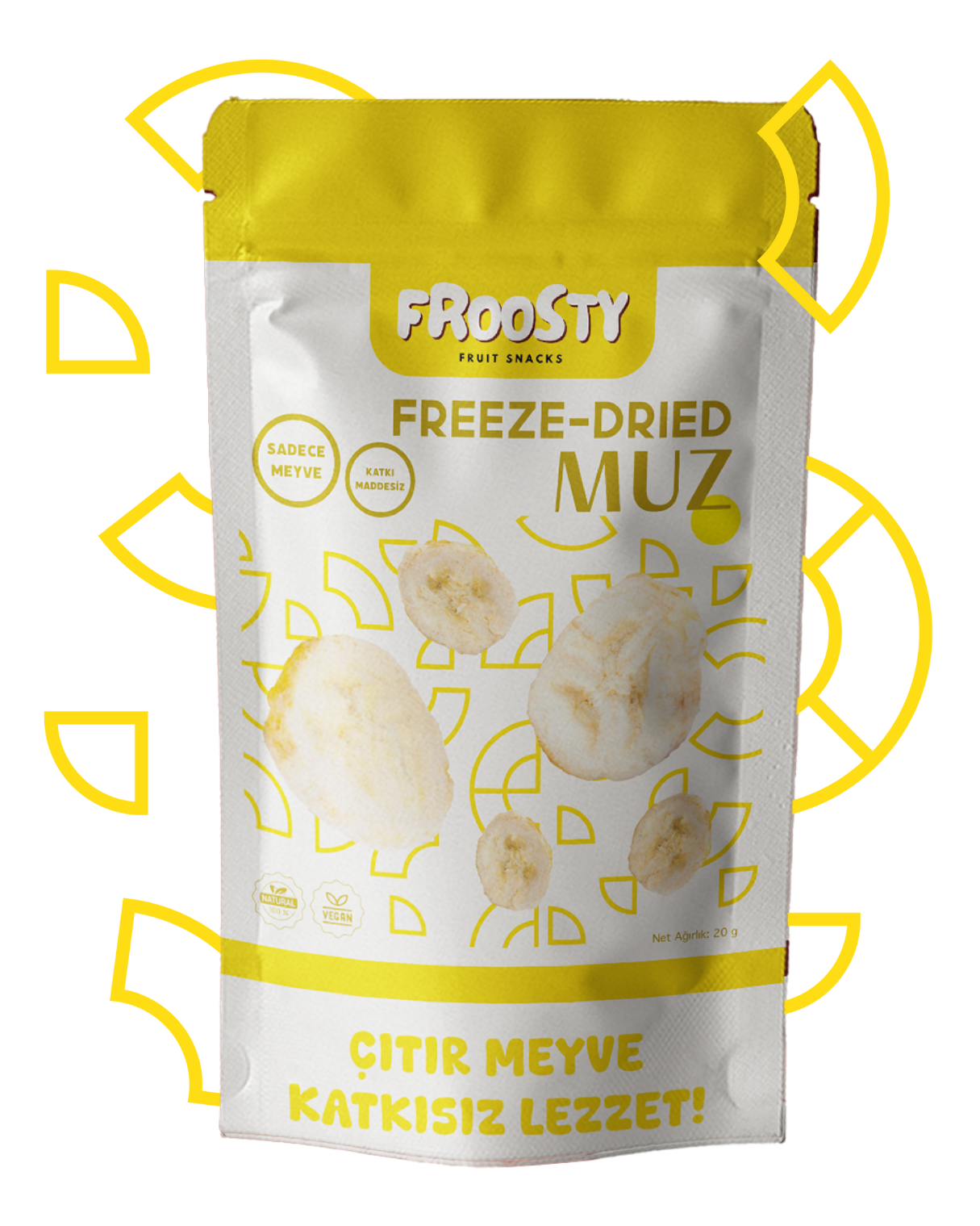 Freeze Dried Muz - Dondurularak Kurutulmuş Muz 20g