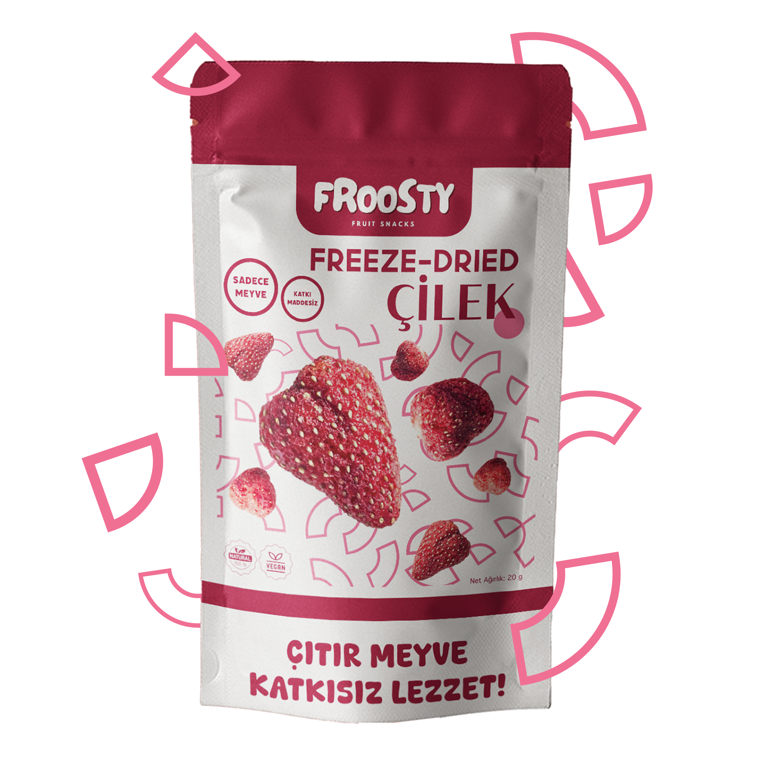 Freeze Dried Çilek - Dondurularak Kurutulmuş Çilek 20g