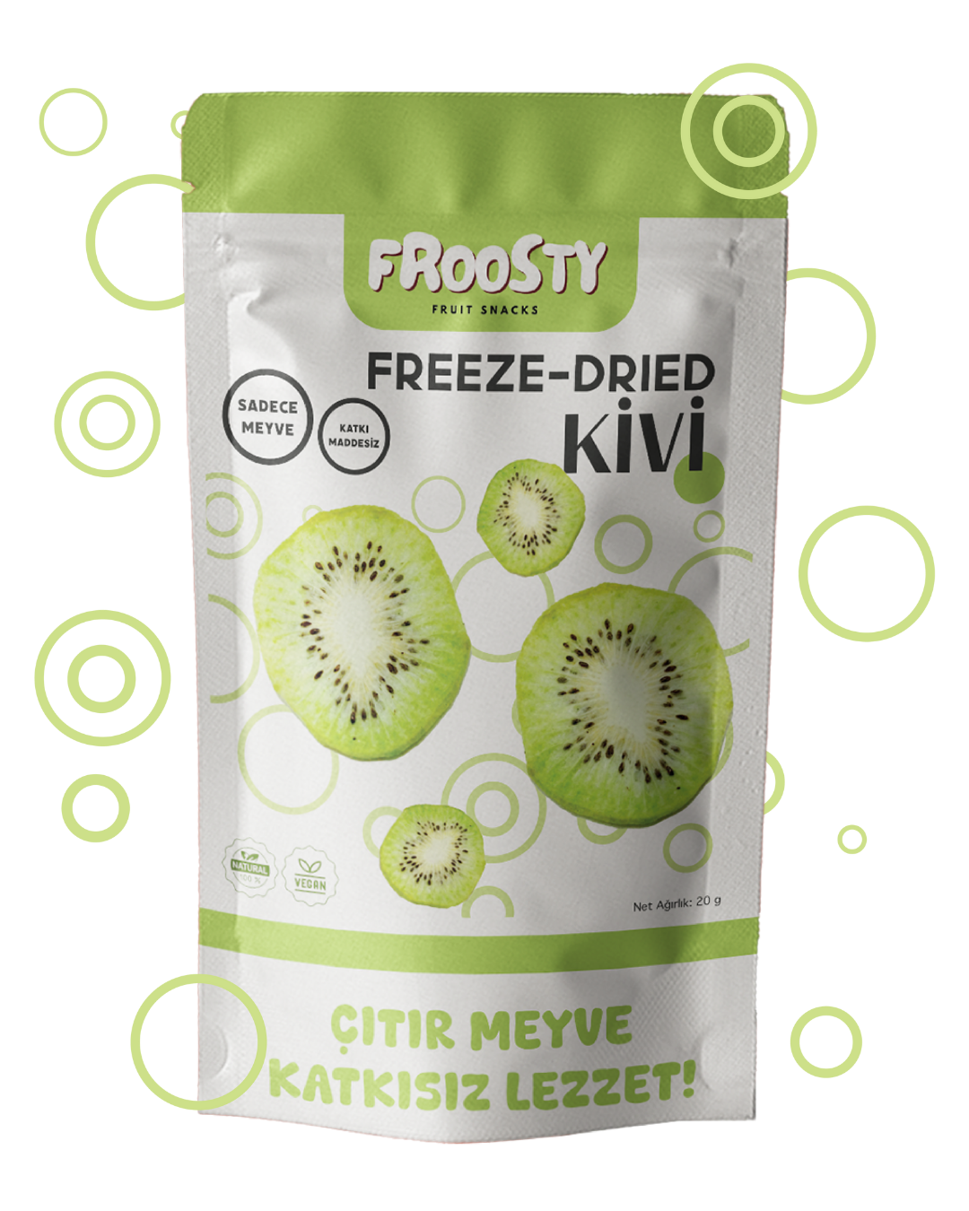 Freeze Dried Kivi - Dondurularak Kurutulmuş Kivi 20g