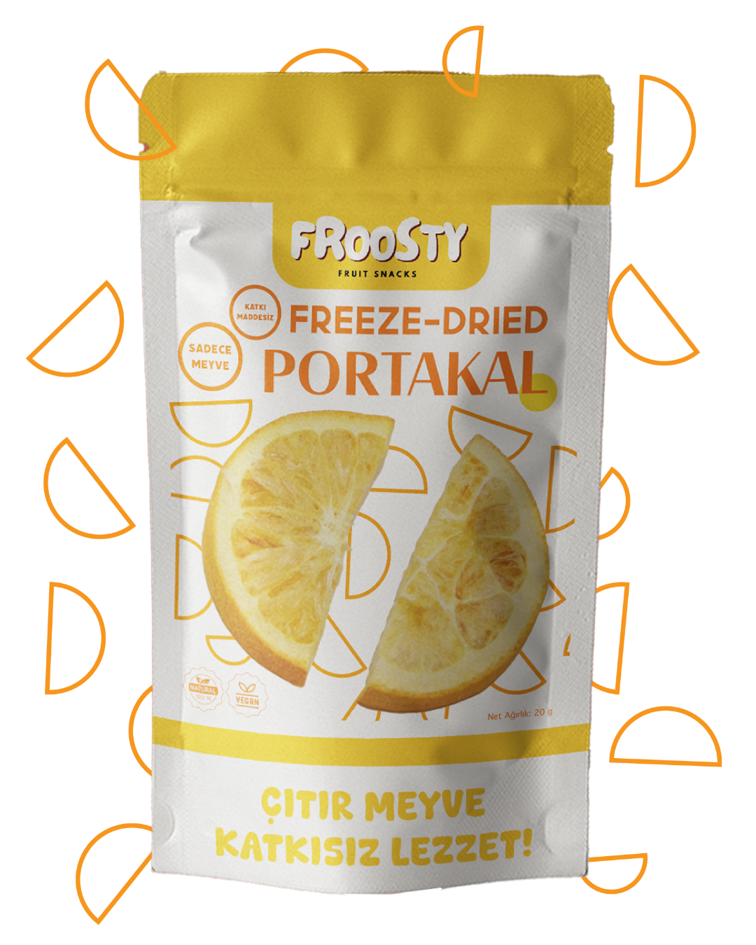 Freeze Dried Portakal - Dondurularak Kurutulmuş Portakal 20g